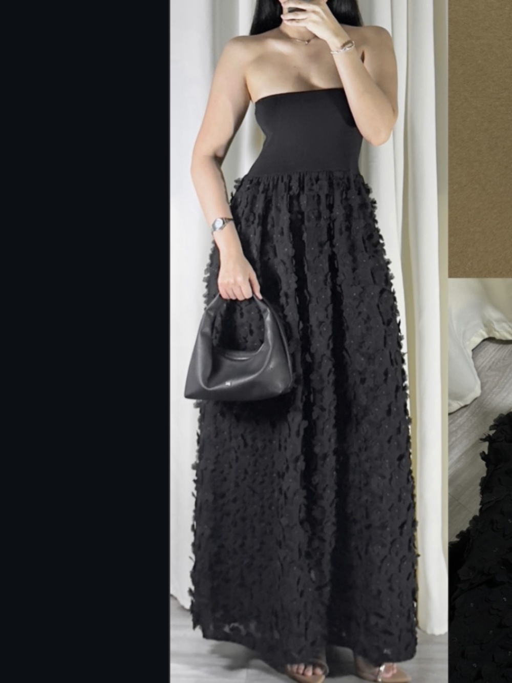 Zara embellished LBD flowered dress/ skirt Whimsy Goth